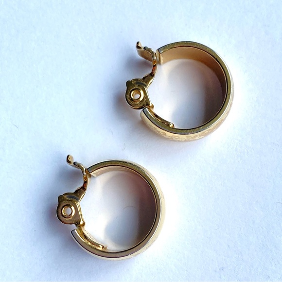 Monet Small Hoop Clip On Earrings - Goldtone - Picture 5 of 7